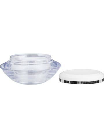 White Plastic Cream Jar Bottle - 15ml for wholesale on Faire1