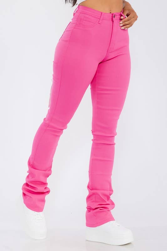 JBLA FASHION - Wholesale Pants - Women's - 2404-High Waisted Super Stretch Stacked Pants2