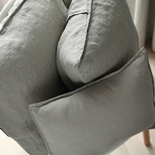 LinenMe - Wholesale Throw Pillow Cover - Linen Cushion Cover Taupe Stone Washed