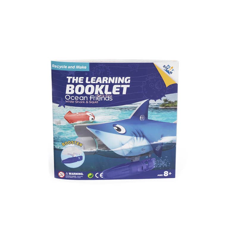 PlaySTEM - Wholesale Toy Set - Kids - White Shark & Squid - Ocean Friends STEM Science Set - Copy3