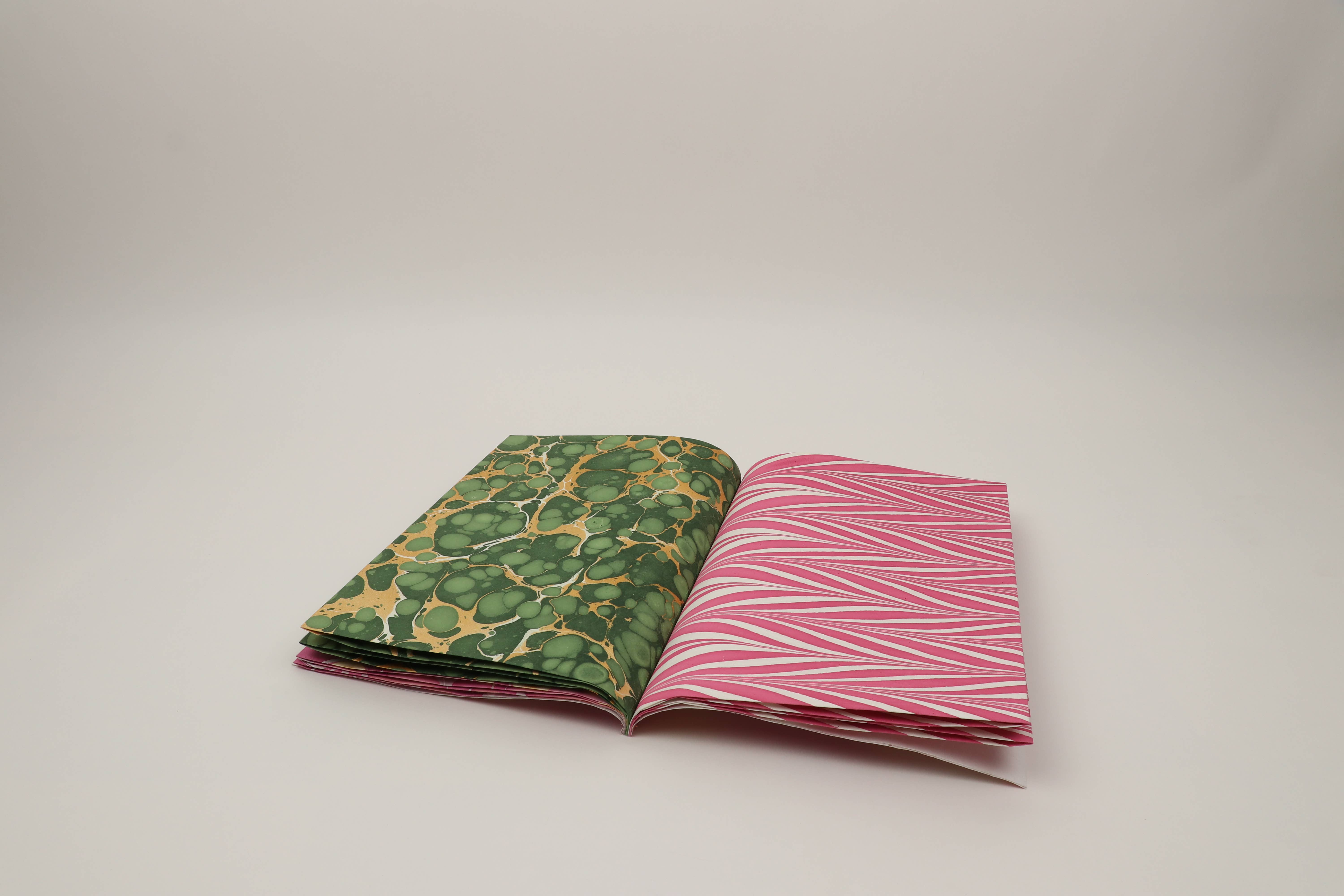 Craft Boat – wholesale Omslagspapper – Marmorering presentpapper – set med 6 ark1