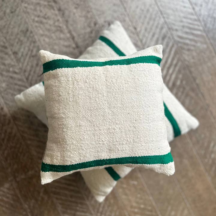 SOUK in the CITY - Wholesale Throw/Decorative Pillow - ATLAS GREEN Striped Cushion Collection5