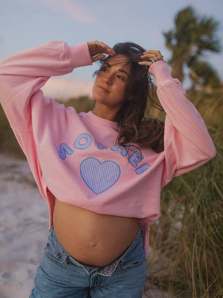 Pink Mother Crewneck for wholesale by The Beach Club