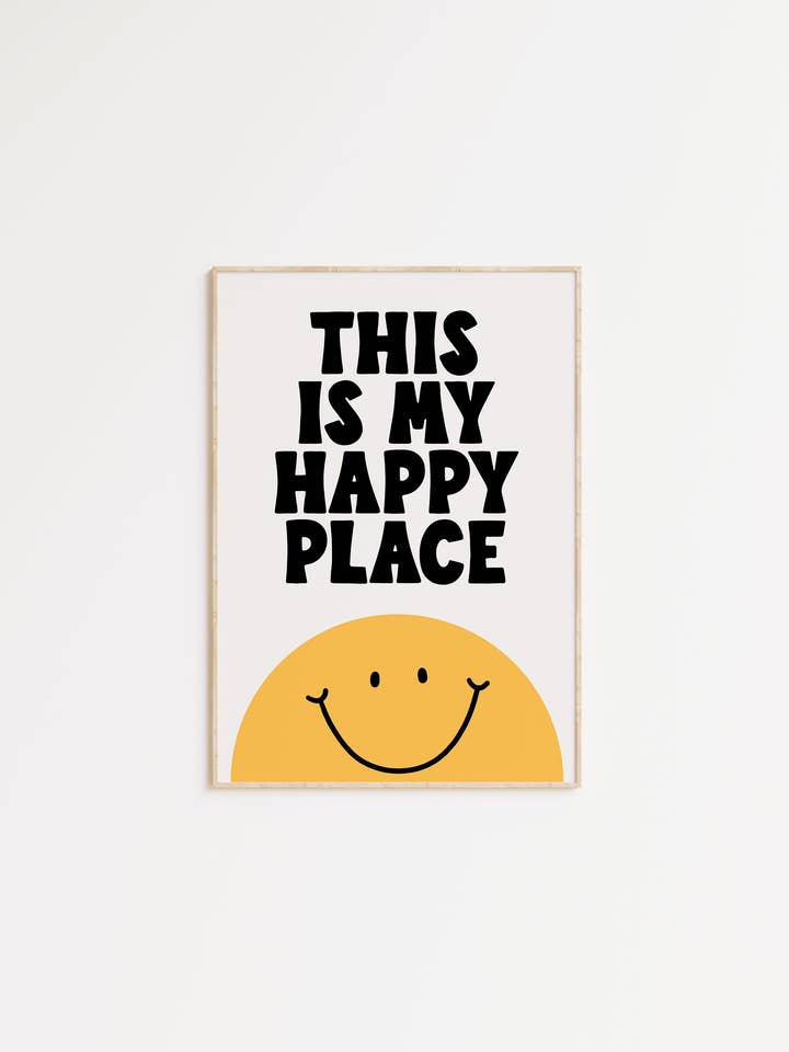 Happy Place Print for wholesale by Tillie Rose Studio