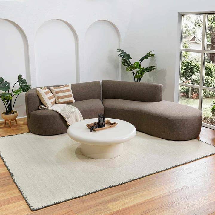 Ayumu Off White Handgeweven Wollen Vloerkleed voor wholesale door Eastern Woven