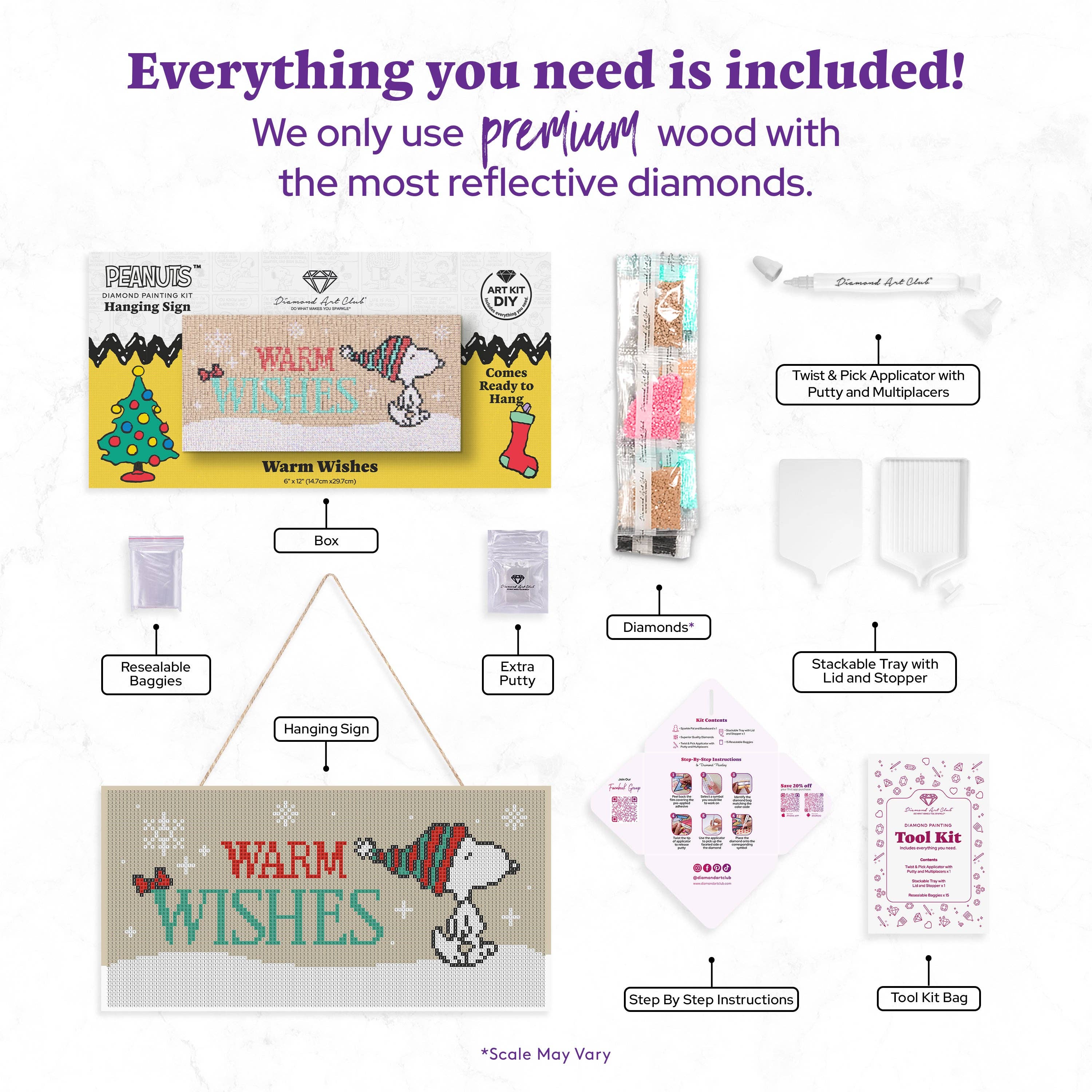 Diamond Art Club - Wholesale Sign - Hanging Sign - Warm Wishes2