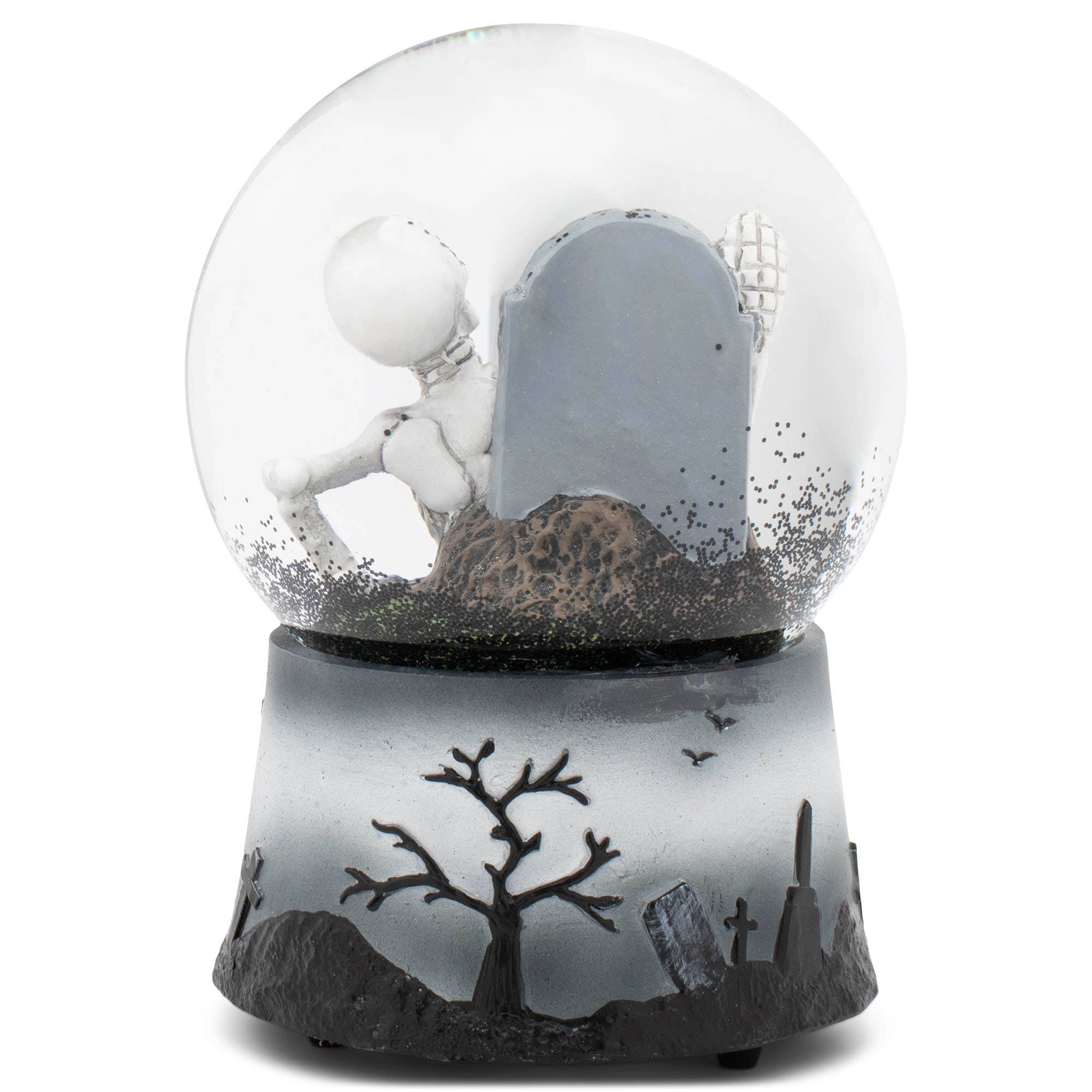 EAST AVENUE - Wholesale Snow Globe - Graveyard Skeleton Musical Snow Globe3
