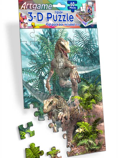 Royce 3D 60 Piece Puzzle - Bad Boys (Dinosaur) for wholesale by Artgame Ltd.