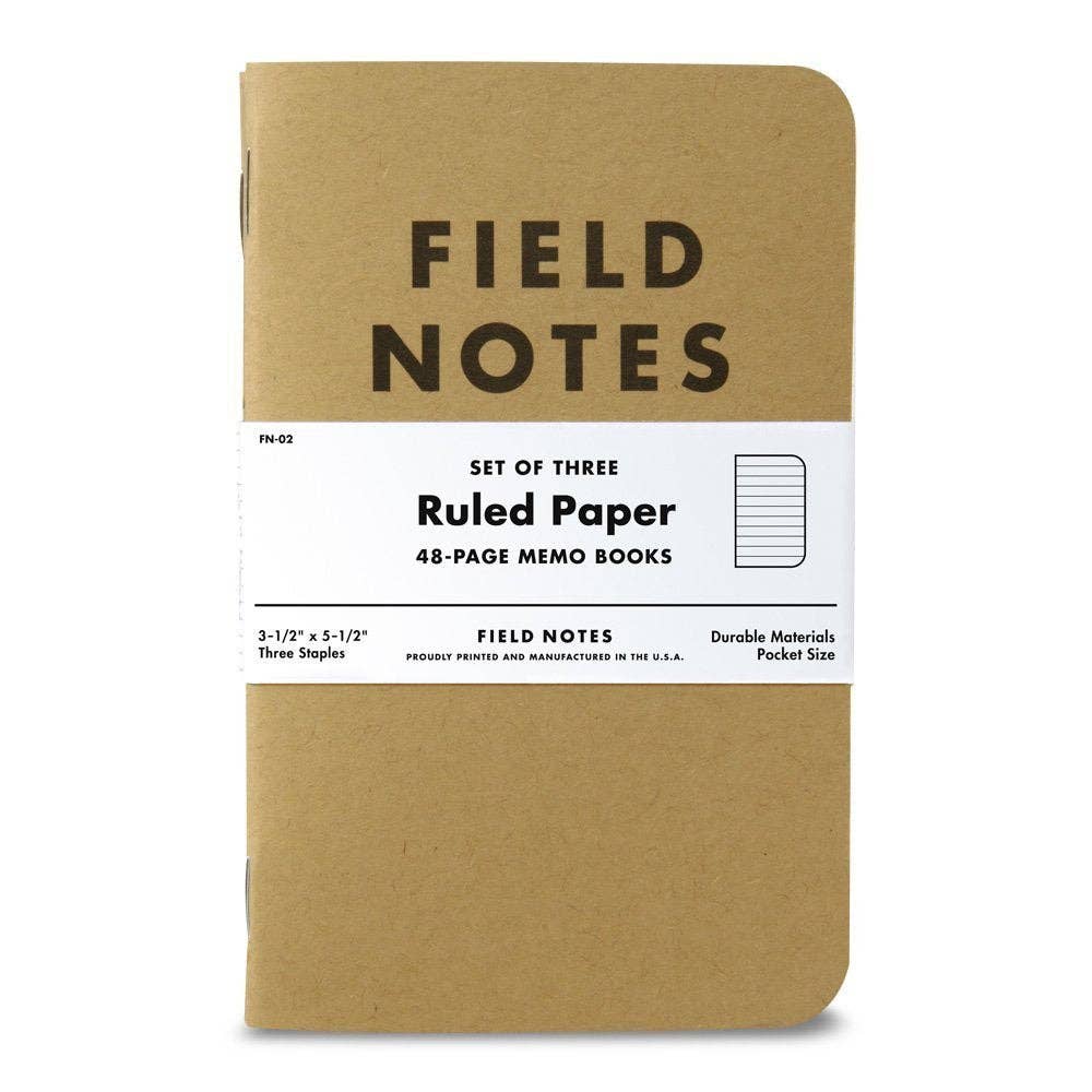 Queen City Footwear – wholesale Anteckningsbok – Field Notes 3-pack, Linjerad0
