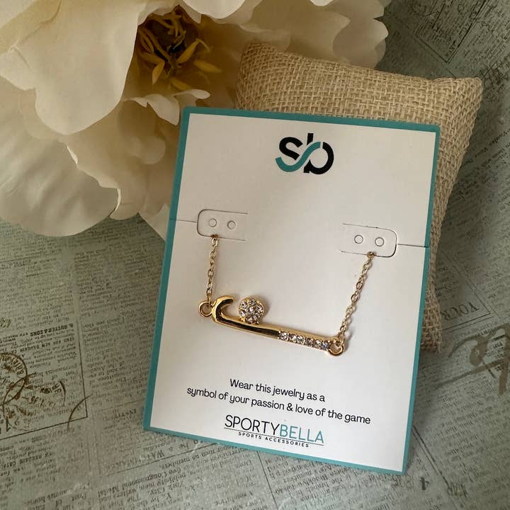 Sportybella - Wholesale Pendant/Charm Necklace - Field Hockey Stick Necklace7