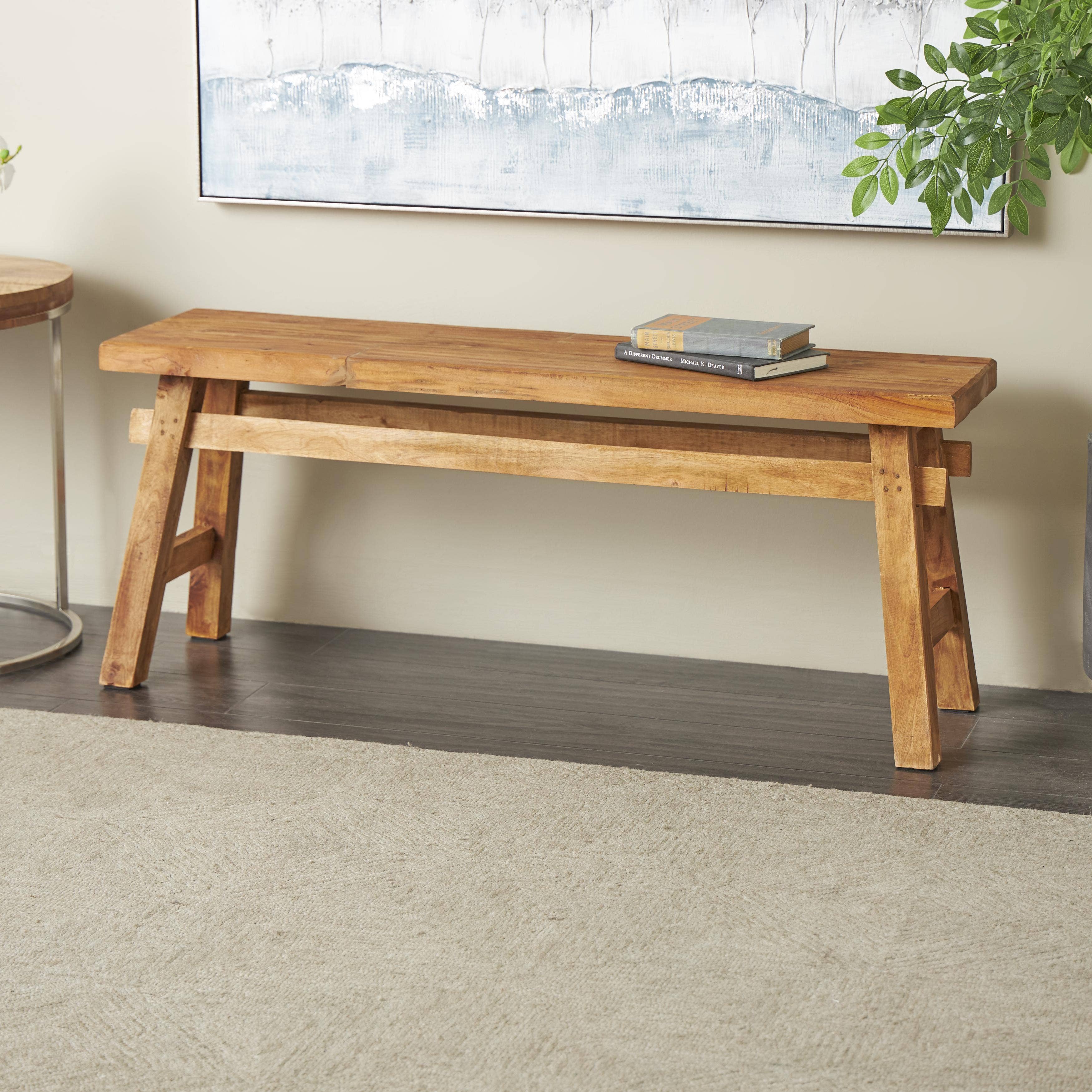 Deco Marché - Wholesale Bench - Rustic Brown Reclaimed Wood Bench7