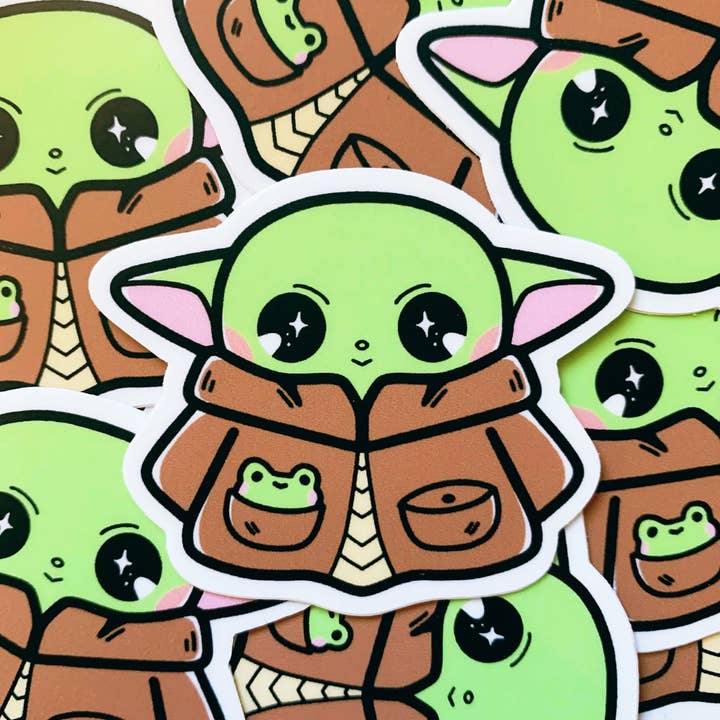Baby Yoda Grogu | Vinyl Sticker for wholesale by Ghostiekid