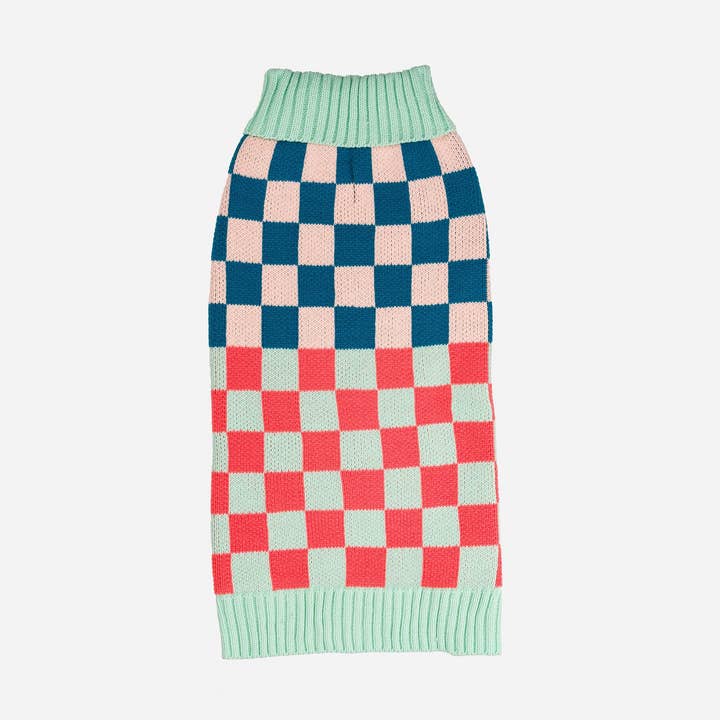 Checkerboard Dog Sweater for wholesale by VERLOOP | knits