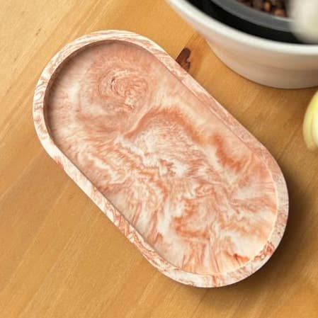 Vassoio portagioie in terracotta Jesmonite con motivo a spirale | Suki per la vendita all'ingrosso da parte di Fox and Bunny Rise