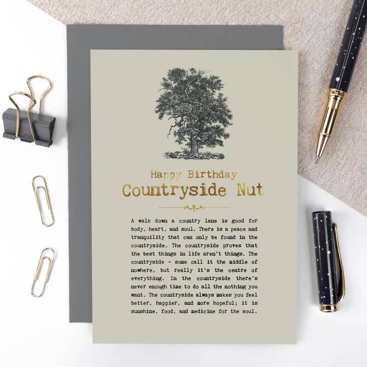 Coulson Macleod - Wholesale Birthday Card - Foiled Birthday Card For Countryside Nature Lovers