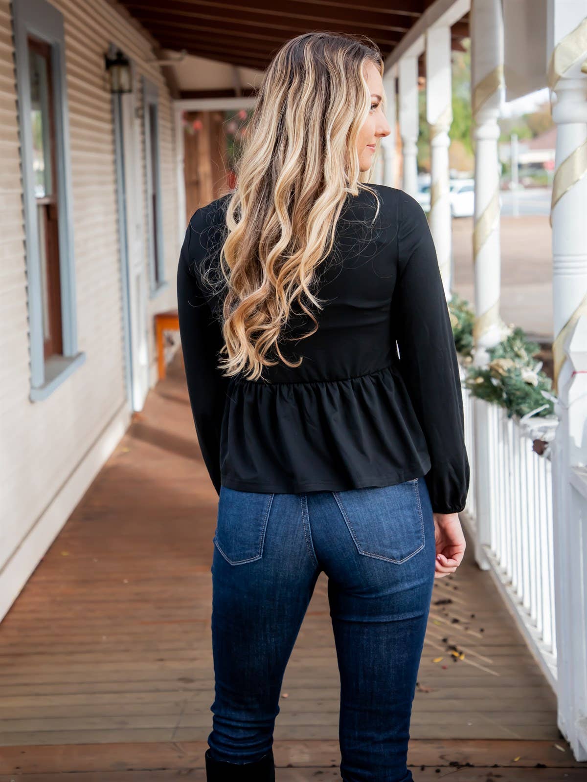 Tickled Teal - Vendita all'ingrosso Camicetta - Donna - Top con peplo Molly Button7