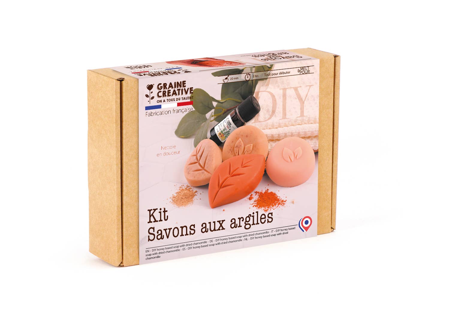 Graine Créative - Wholesale DIY Craft Kit - DIY KIT SOAPS AND CLAY POWDERS 196 x 144 x 45 mm0