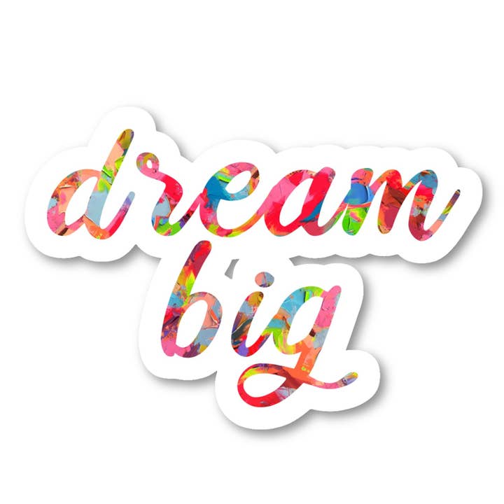 Dream Big Inspirational Quotes Watercolor 3 Pack - Set of 2.5, 3 and 4 Inch Vinyl Laptop Stickers - Inspirational Quotes Watercolor for Laptop, Phone, Water Bottle, Car & More Decal (3 Pack) for wholesale by FunPopStickers