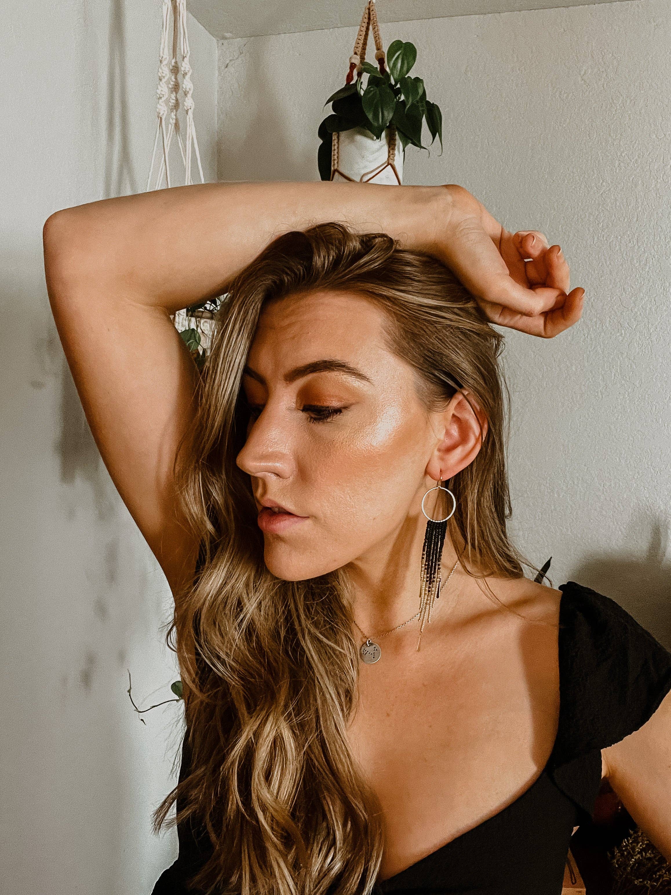 Stone & Sky - Venta al por mayor Pendientes colgantes - Set Orbit - en negro4