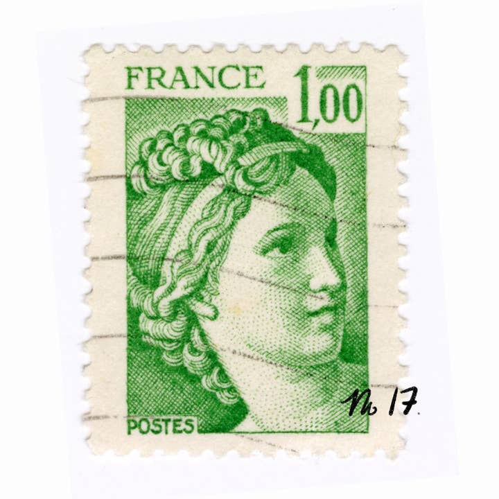 No 17. Postage Stamp Memento Print for wholesale by Wish You Were Here, Dear