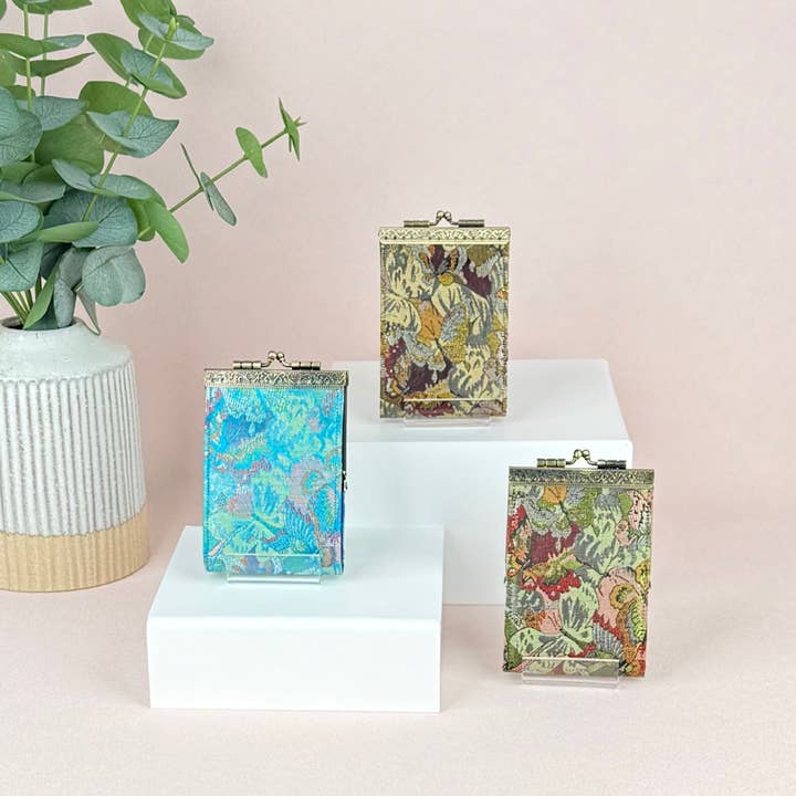 Cathayana - Wholesale Card Holder - Women's - Floral Brocade Card Holder with RFID, Business Card Case