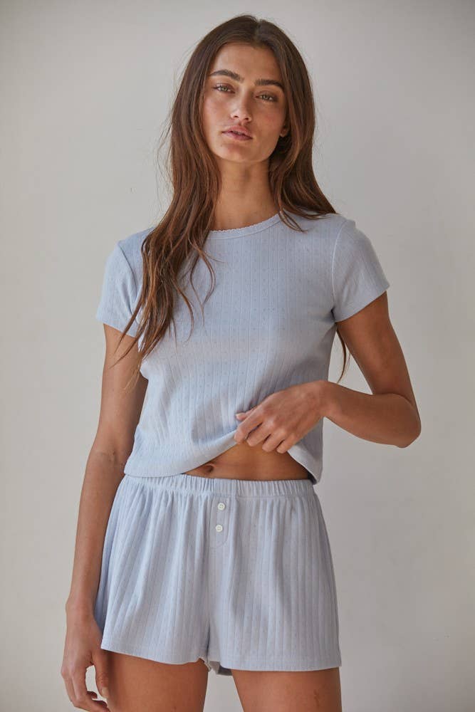 By Together - Wholesale Knit Top - Women's - L8346 | Knit Polyester Rayon Spandex Pointelle Ribbed Top 8