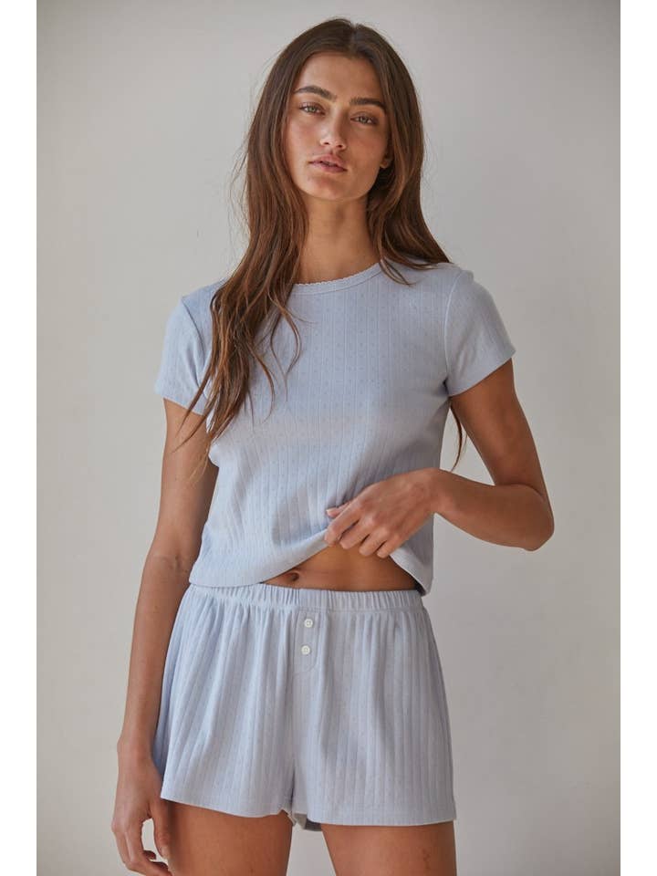 By Together - Wholesale Knit Top - Women's - L8346 | Knit Polyester Rayon Spandex Pointelle Ribbed Top 8