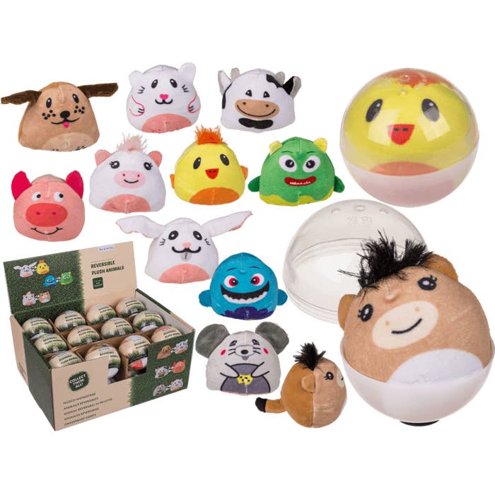 Out of the blue KG - Wholesale Stuffed/Plush Toy - Kids & Baby - Reversible Plush Animals in Capsule,