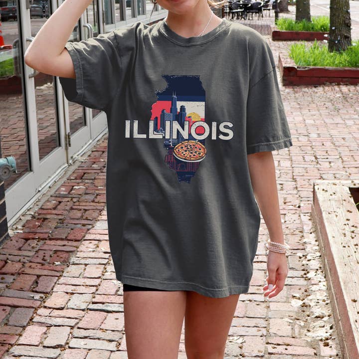 Camisa vintage del estado de Illinois para venta al por mayor de EnjoyMyDesign