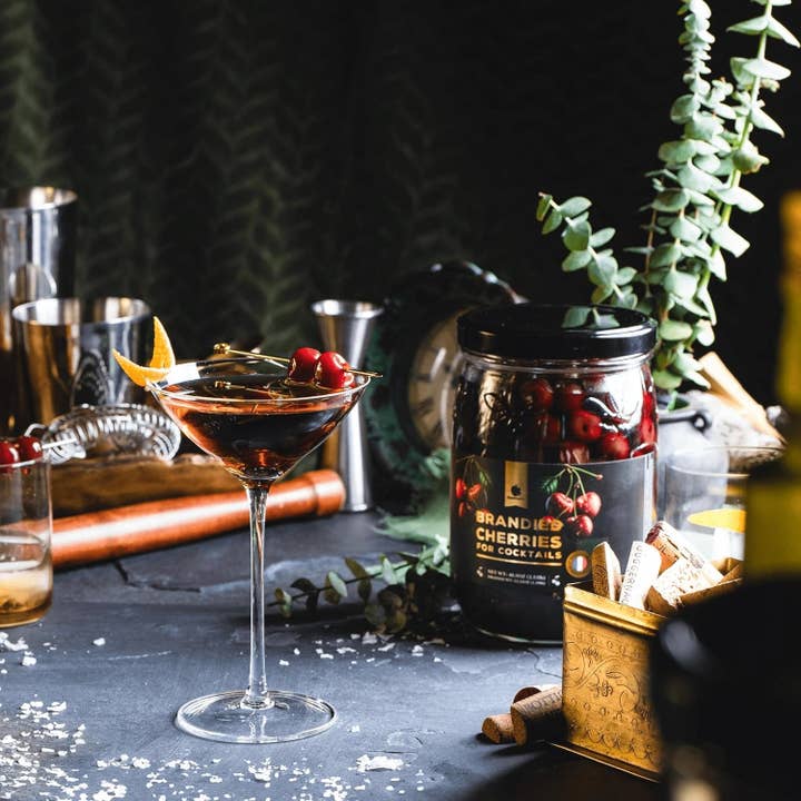 Think Distributors - Wholesale Cocktail Mix/Syrup - Gourmanity Brandied Cocktail Cherries 40.56oz4