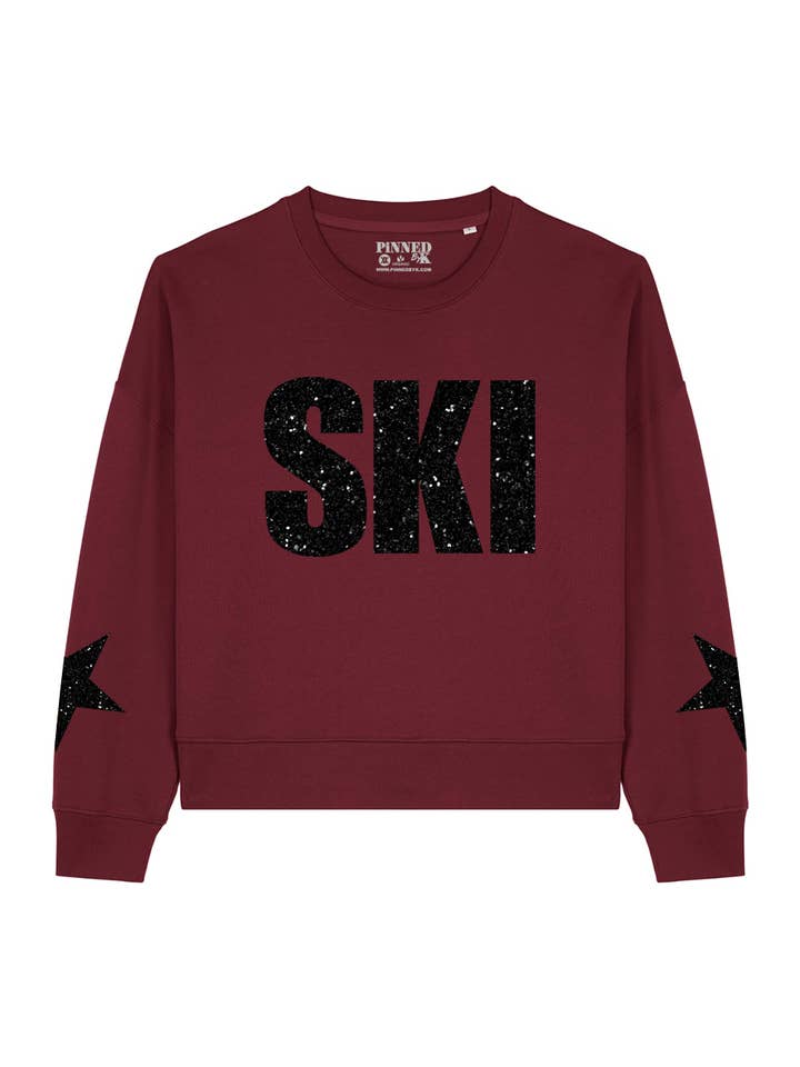 Boxig Tröja Ski Svart Glitter för wholesale av PINNED by K