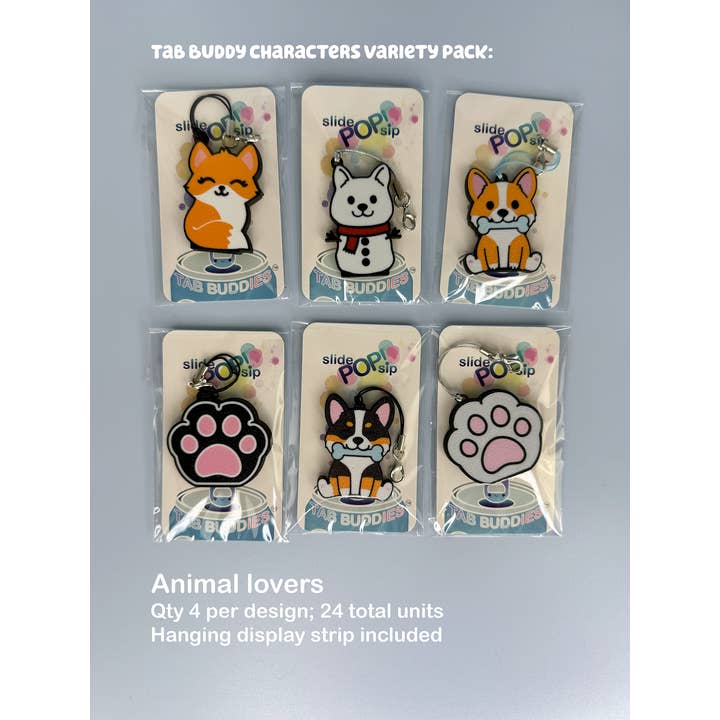 Tab Buddies - Vendita all'ingrosso Apribottiglie - Variety Pack Tab Buddy Characters - Apriscatole23