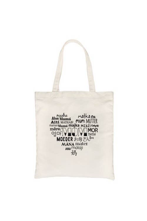 365 In Love - Wholesale Tote Bag - Women's - Mom Different Languages Canvas Bag1