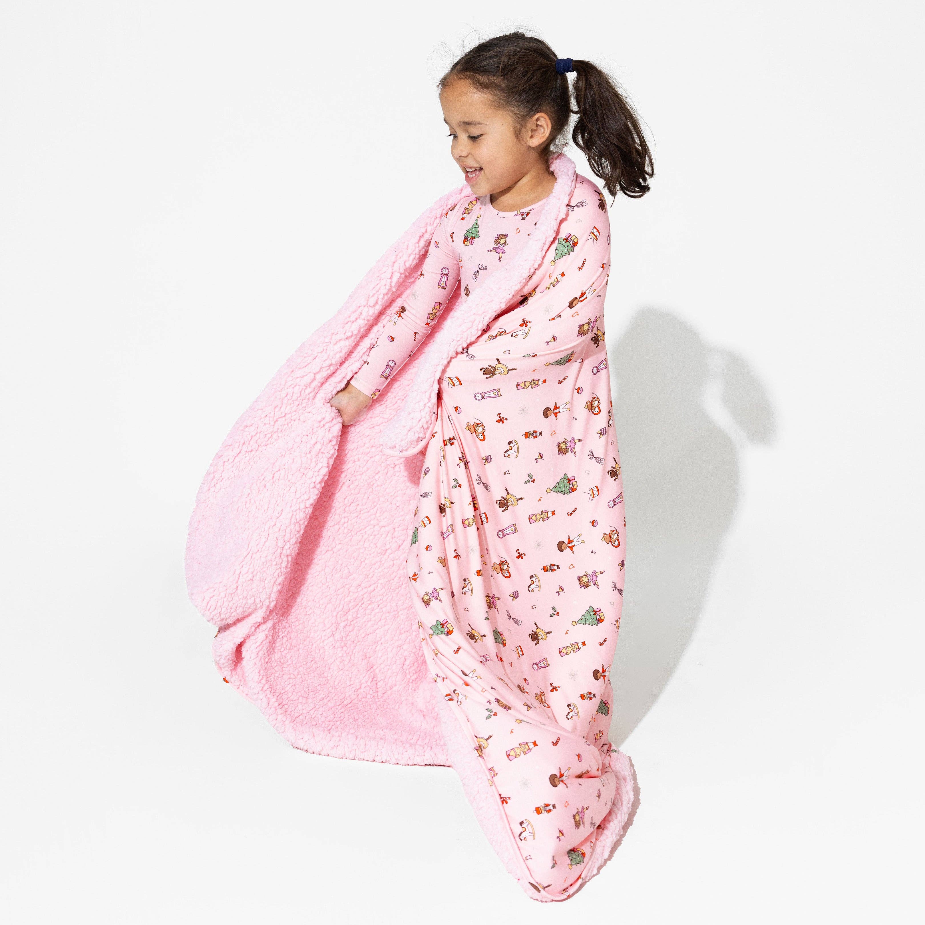 Bellabu Bear - Vendita all'ingrosso Coperta - Bambini e neonati - Coperta Sherpa di Bambù Rosa Schiaccianoci4