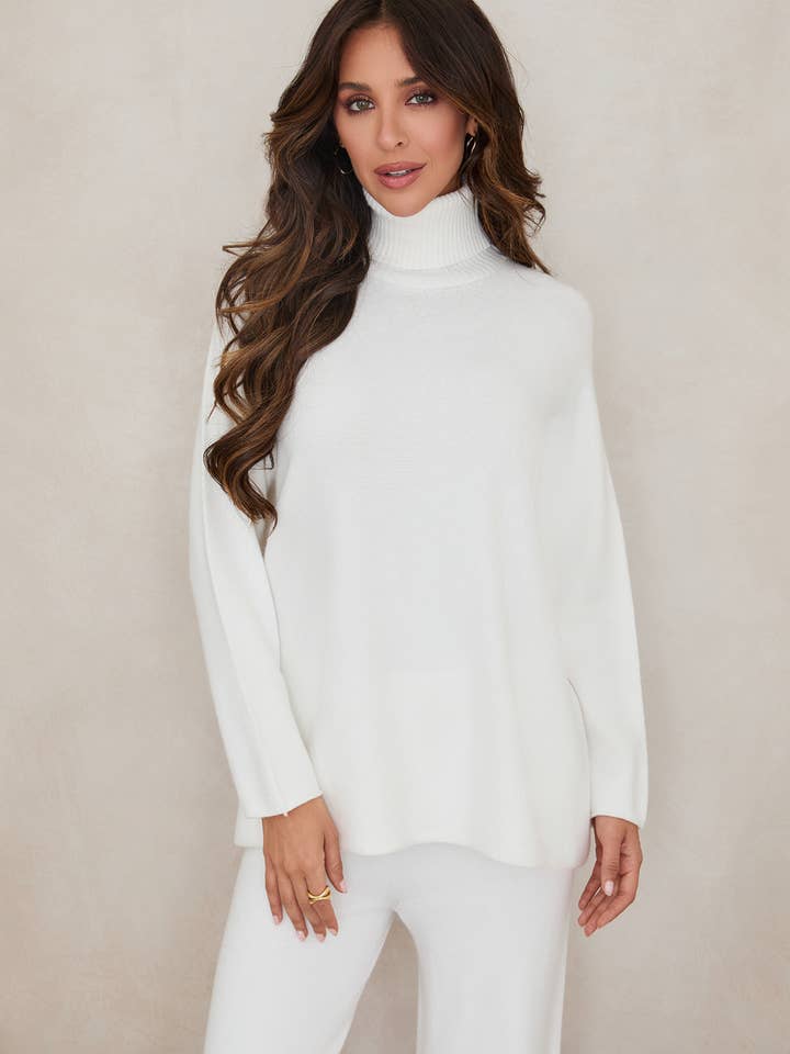 Viskose langærmet rullekravetrøje (330115/27760) for engroshandel hos MILIO MILANO