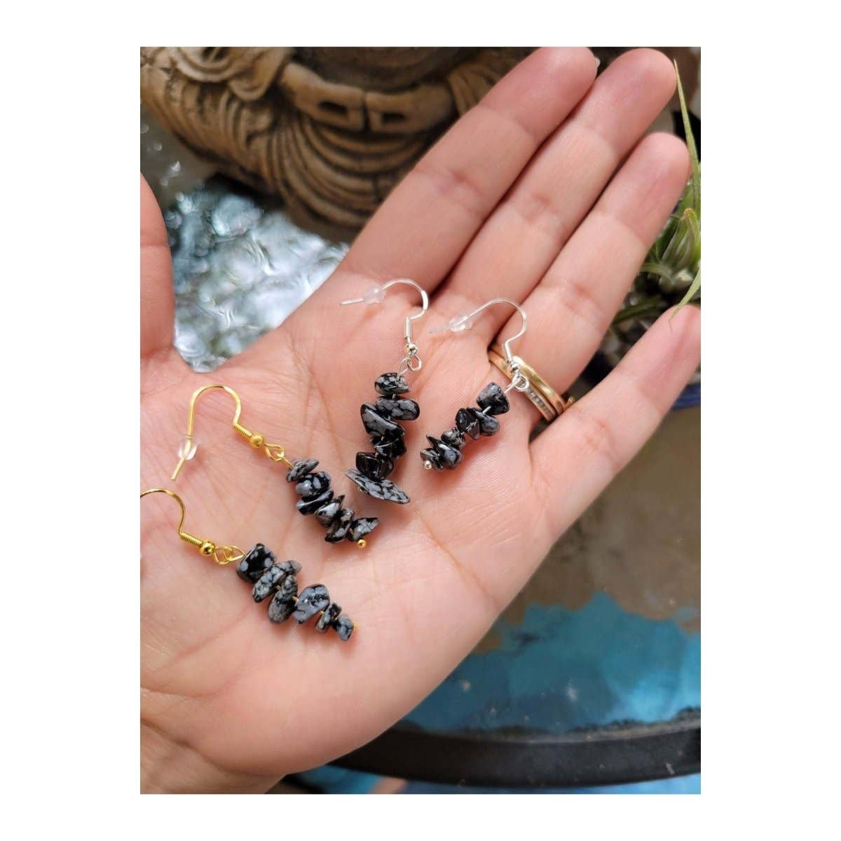 My Magic Place Shop - Wholesale Dangle Earrings - Crystal Earrings ,Stacked Stone Drop Earrings Bohemian Style5