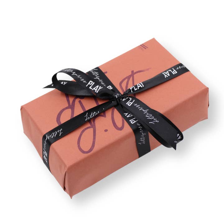 Letterpress PLAY - Wholesale Flat Wrap - Red Block-Printed Wrapping Paper2