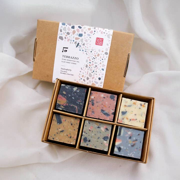 Even Keel - Wholesale Bar Soap - TERRAZZO: Biodegradable Clay Soap Cube Set2