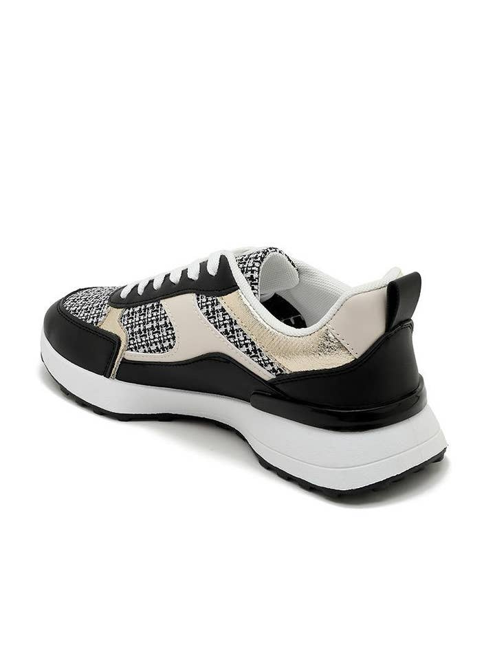 No Doubt Shoes – wholesale Lifestyle trainers – Women′s – ROUND TOE SIDE PATCH DETAILED LACE UP CHUNKY SNEAKERS 7