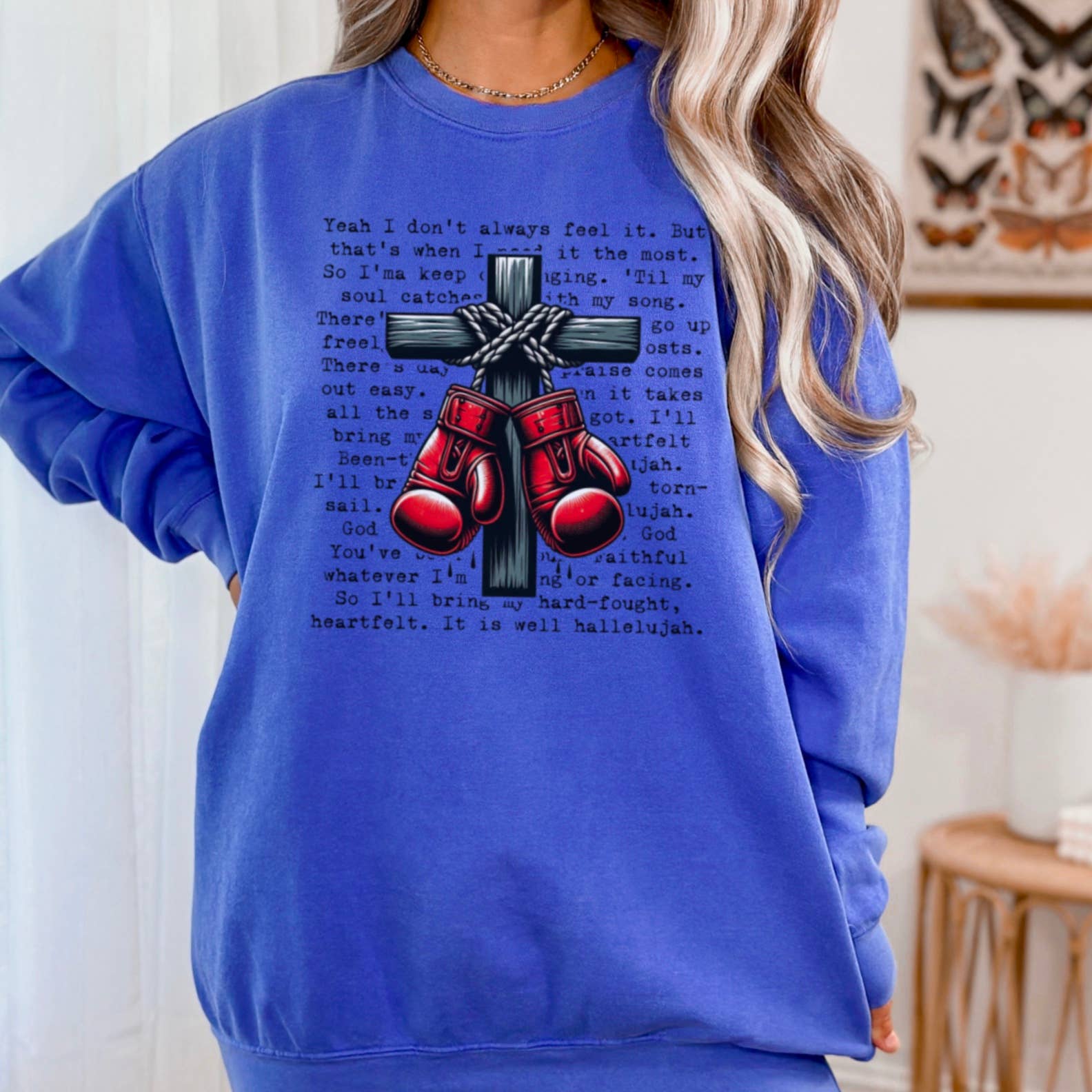 Shoppe SHC – wholesale Graphic sweatshirt – Women’s – Hard Fought Hallelujah  Screen Print Sweatshirt 9