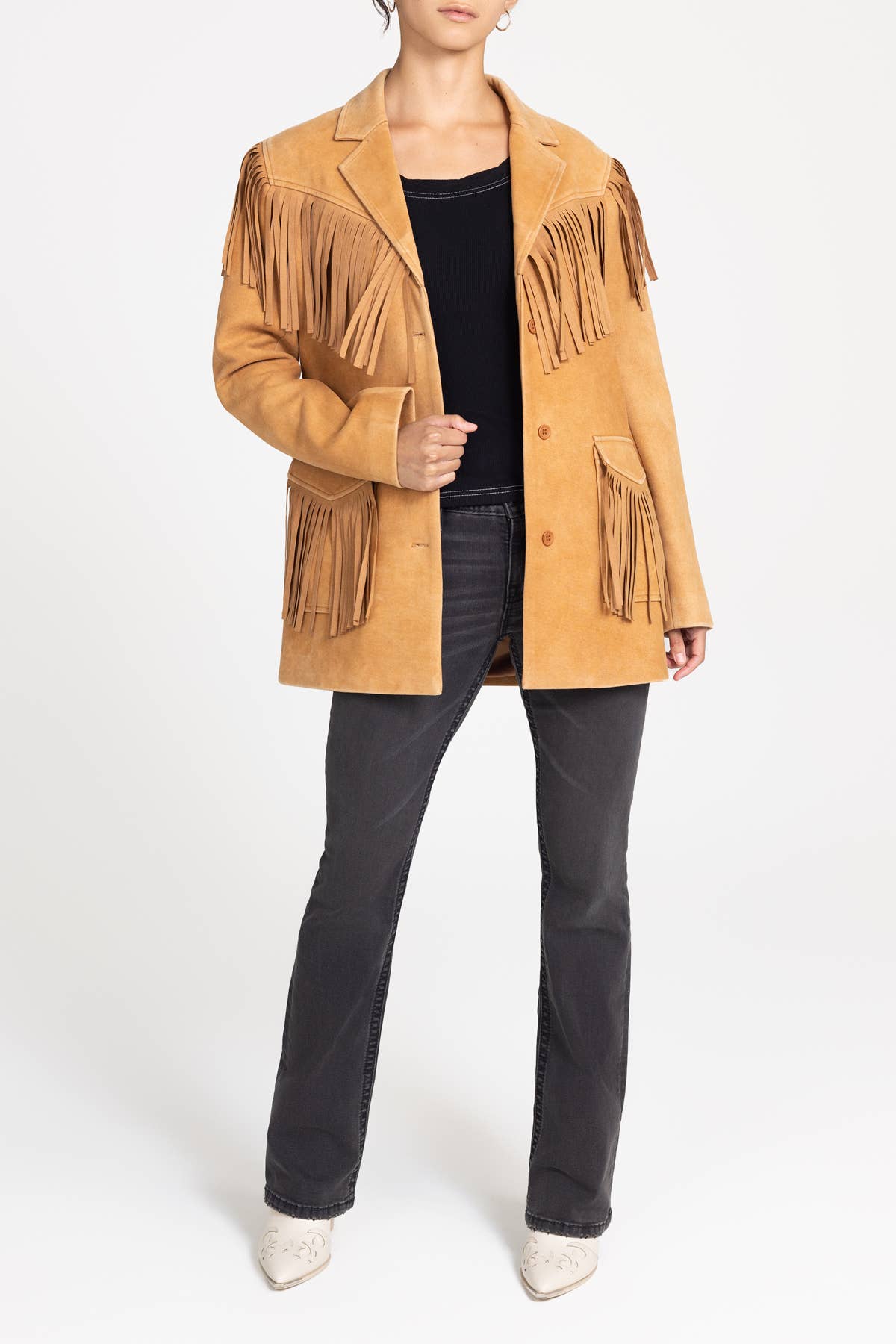 Miss Me - Wholesale Jacket - Women's - MJ0826L- FRINGE JACKET3