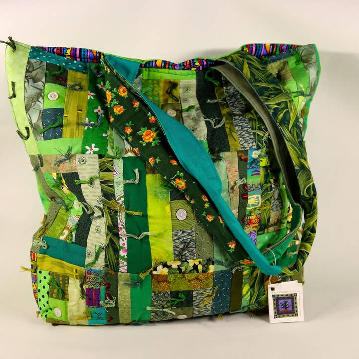 'Kwilt Fou' Quilted Tote for wholesale by Atizan Goods by PeaceQuilts