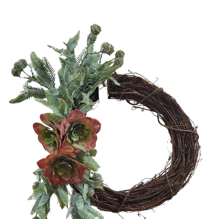 Succulent Wreath for wholesale by An Array of Wreaths, LLC
