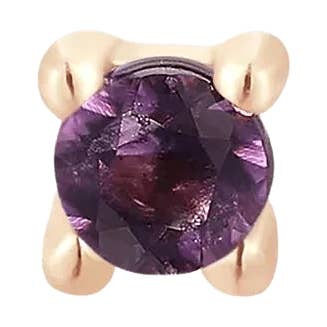 Ametist – 14K Guld Kloliknande Trådlöst Ände för wholesale av Piercing-zone