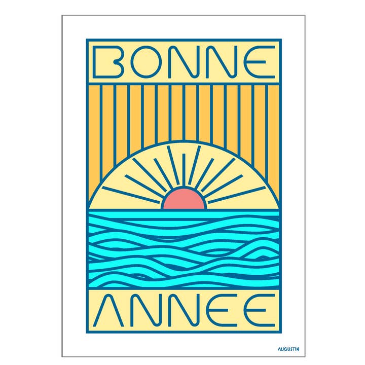 Happy New Year - postcard for wholesale by Augustin