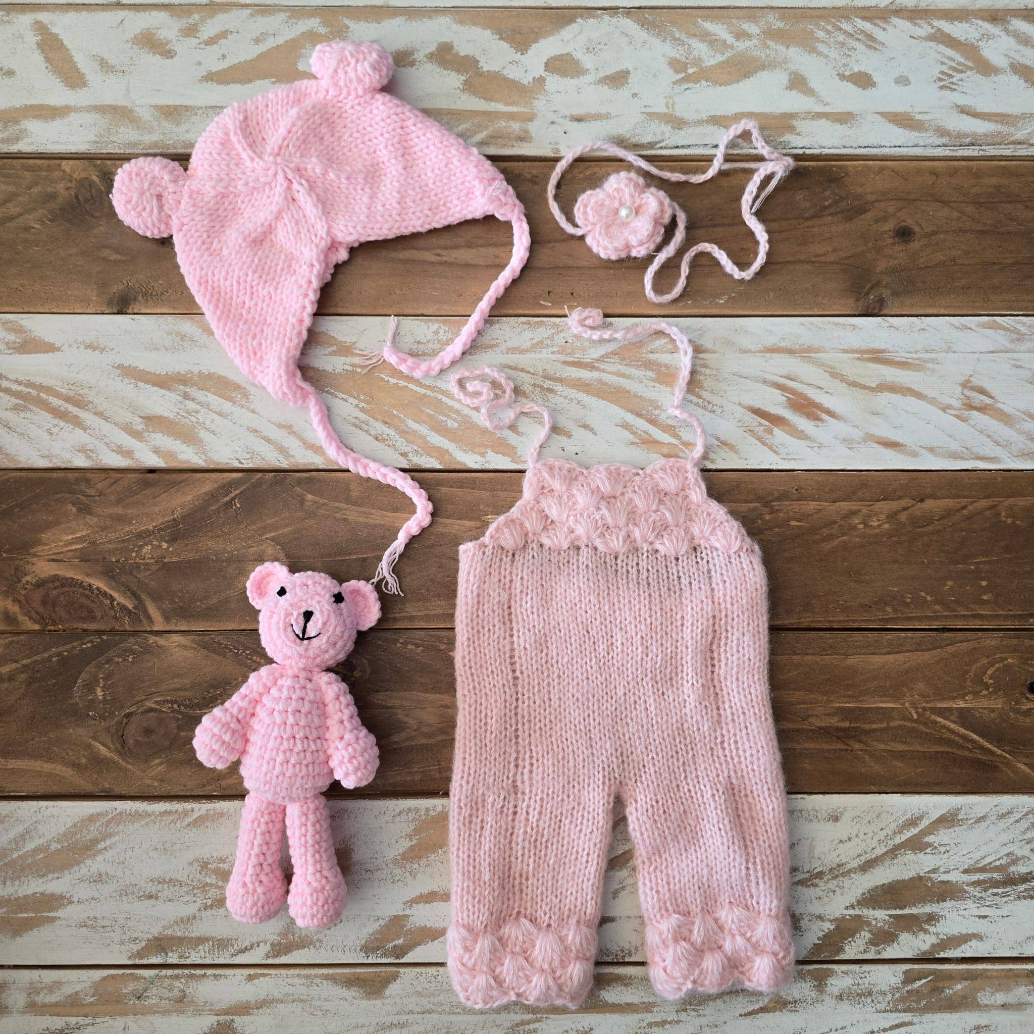 Maria & Jesus - Wholesale Doll Clothing - Kids - Reborn Pink Set Baby Dress - Suitable for wrists from 42 to 48cm12