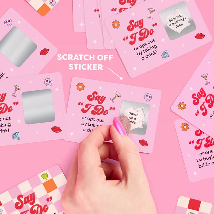 xo, Fetti - Wholesale Card Game - Bachelorette Dare Scratch Off Game, Bridal Shower Gift, Favors