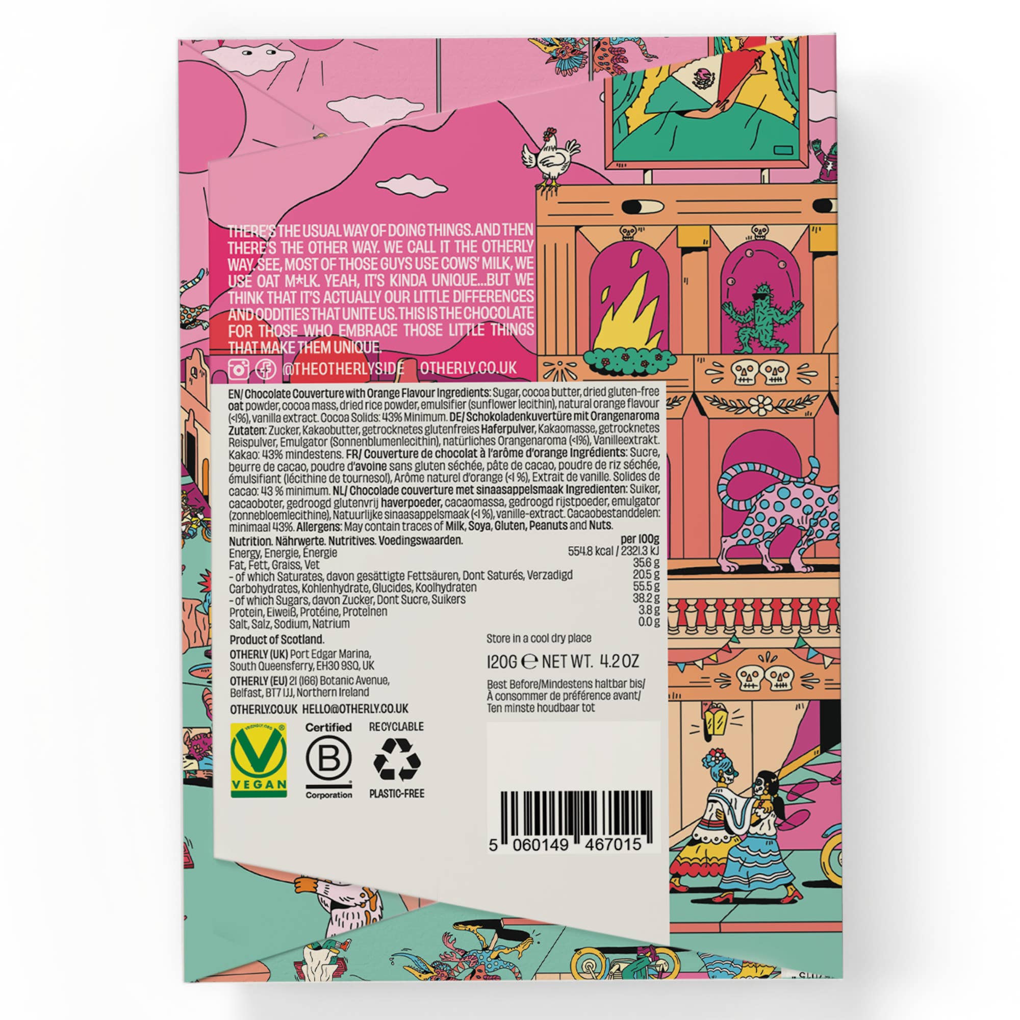 OTHERLY: OATM*LK CHOCOLATE [No duties when shipping to US!] - Vendita all'ingrosso Barretta di cioccolato - Barretta di Cioccolato all'Avena e Arancia 120G // Vegano // Cremoso3