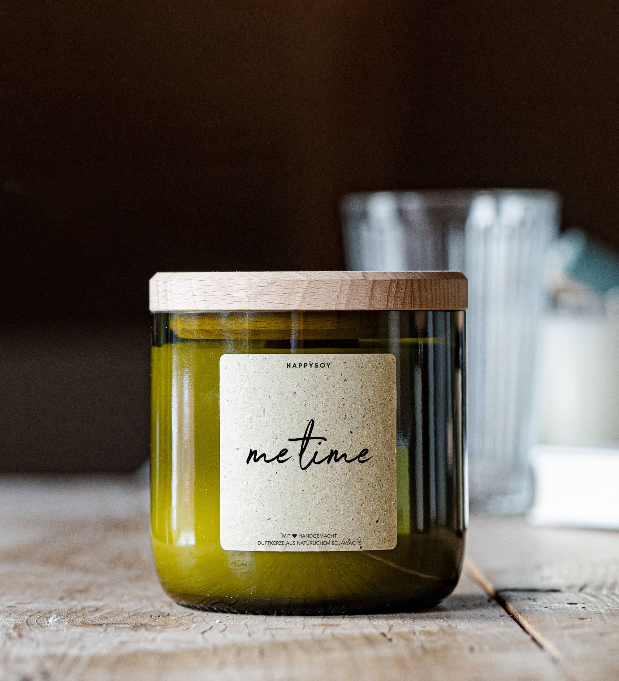 Happysoy - Wholesale Jar/Filled Candle - Scented candle | Me Time | From wine bottle2