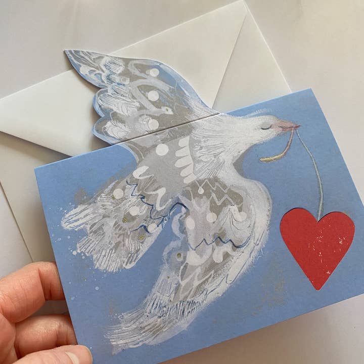 Esther Kent Design - Wholesale Valentine's Day Card - Love Dove Mantelpiece Card